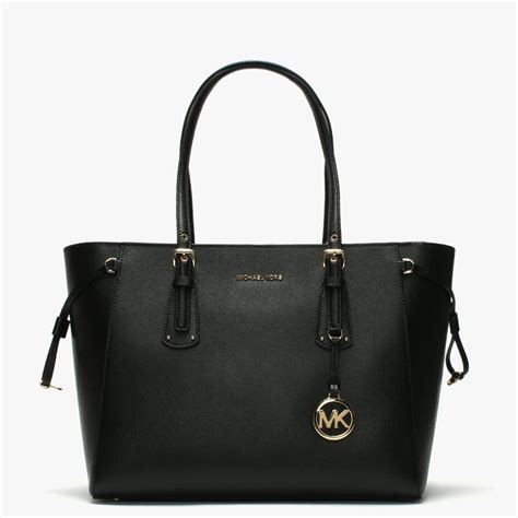 michael kors saffiano black tote|Michael Kors large tote handbags.